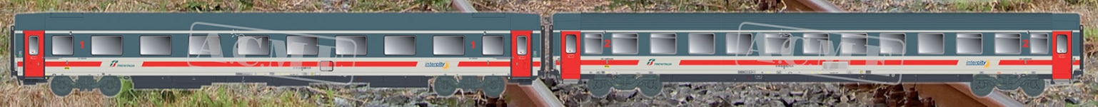 ACME 70097 - H0 - 2-tlg. Set Ergänzungswagen IC Trenitalia, FS, Ep. VI